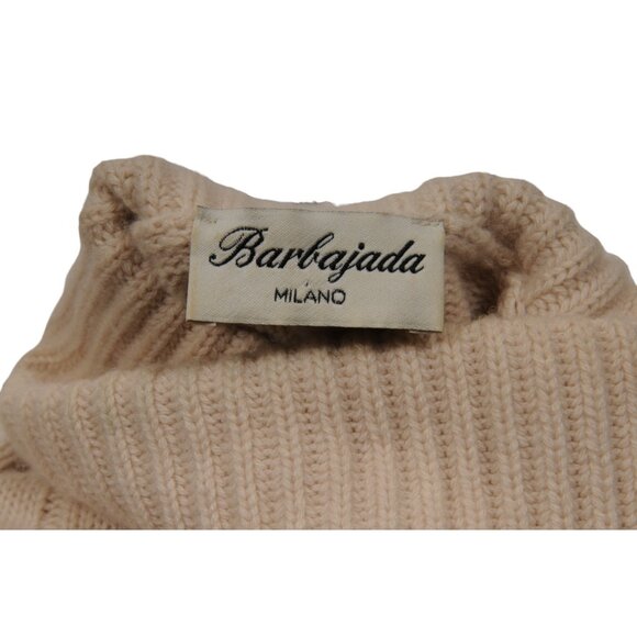 Barlajada Milano Womens Turtleneck Sweater Size Large Tan 100% Cashmere Pullover - Picture 5 of 7